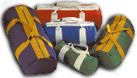 Custom sports bags in an unlimited variety of styles, in your choice of heavy duck canvas or durable cordura nylon, made to any specification. There are as many bag styles as there are consumers.